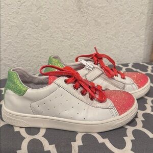 Naturino Girl's  Leather sneaker glitter 29/11.5